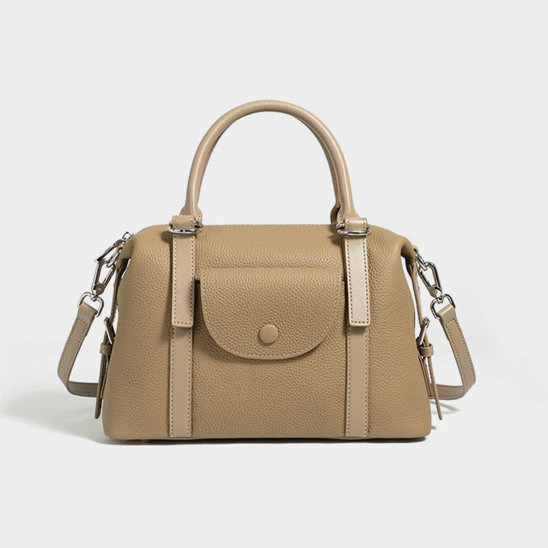 

Hifashion из воловьей кожи Boston, сумки из натуральной кожи для женщин, 2024, роскошные дизайнерские сумки-тоут с подушкой, рабочие женские сумки через плечо