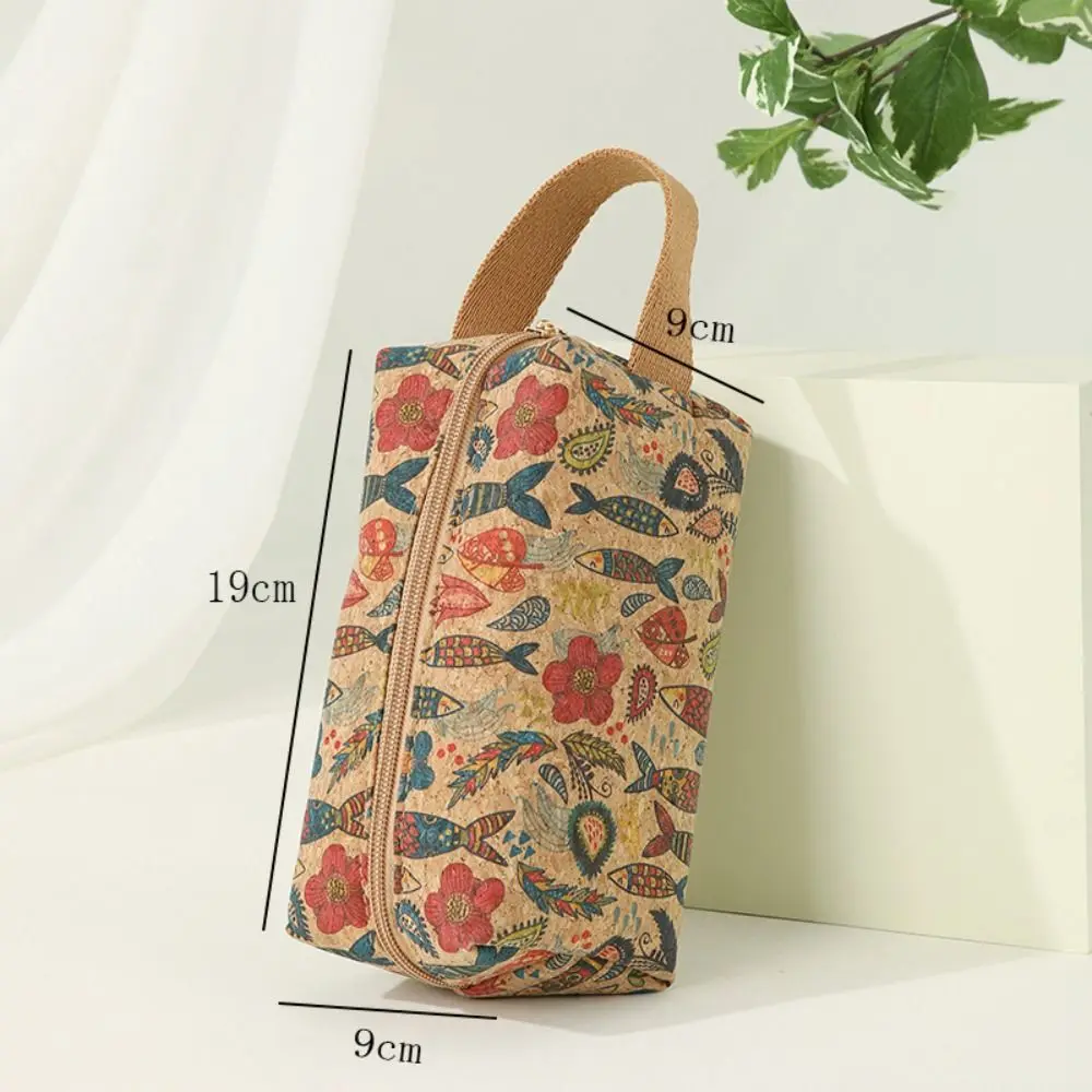 Gifts Portable Makeup Bag Retro Floral Printed Portable Tote Bag Large Capacity Handle Make Up Storage Bag Jewelry Accessories