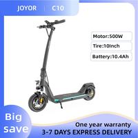 JOYOR C10 Electric Scooter 500W 48V 10.4Ah E-Scooter 45km/h Speed 30-50km Range 10'' Tires Foldable Electric Scooters 120kg Load