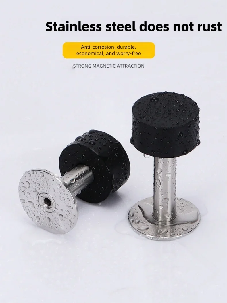 Gummi-Türstopper, selbstklebender Wand- und Bodenschutz, robuster Türgriffstopper, nicht stanzbar, stumm, Türstopper, Heim-Hardware – Detail 4