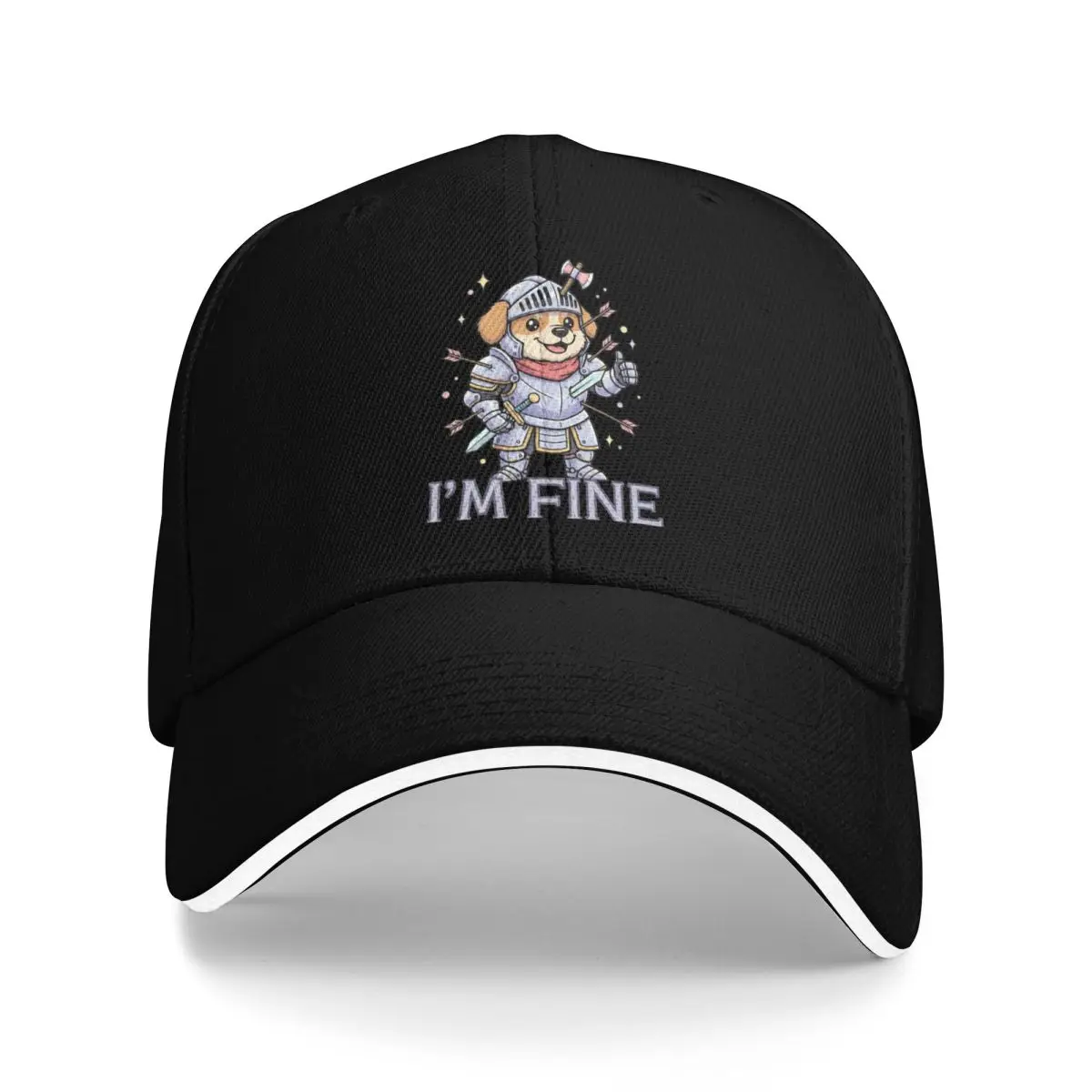 Baseball Caps I'm Fine Medieval Soldier Art Funny Trending Casquette Men Women Outdoor Spring Caps