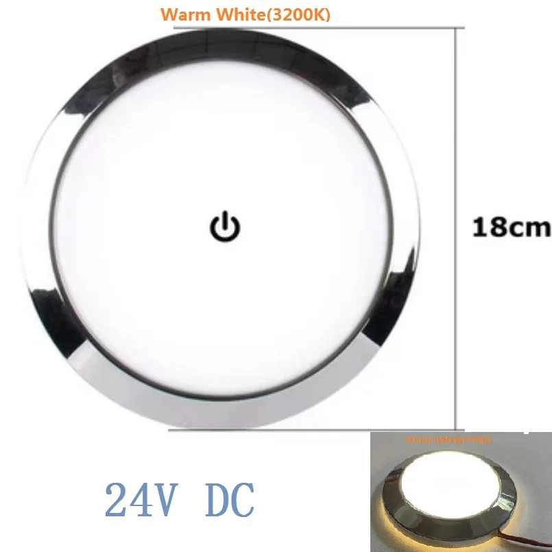 Dimmable Spotlights 12-24Volt DC Interior Dome Lamp for Marine Boat Yacht Reading Bathroom Warm Cold White