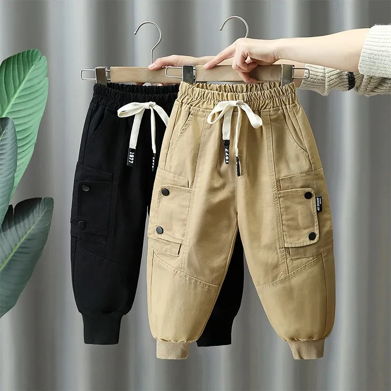 Children\'s Pants New Spring and Autumn Boys Pants Children\'s Korean Version Handsome Cargo Pants Kids Trousers