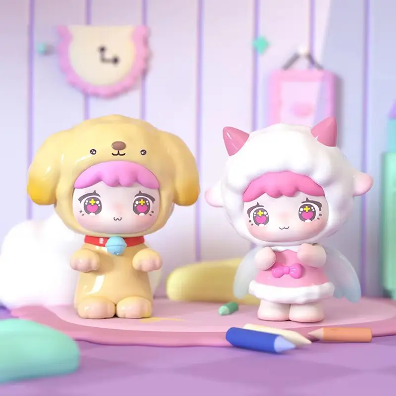 Qubii Animal Castle Day And Night Series Blind Box Cute Figurine Model Cartoon Collection Home Decoration Goods Surprise Gifts