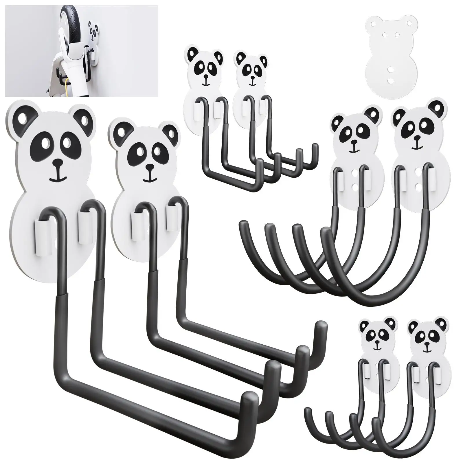 

Heavy-Duty 42 lbs Self-Adhesive Clear Wall Hangers - 8 Small Hooks, Waterproof & Rust-Proof for Kitchen & Bathroom