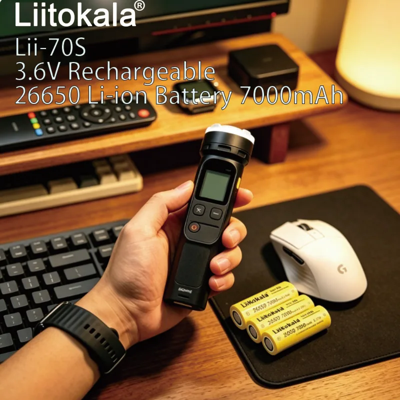 

Новые аккумуляторы LiitoKala Lii-70S 3.6V 26650, 7000 мАч, 35А, максимальная емкость, для электрических игрушек
