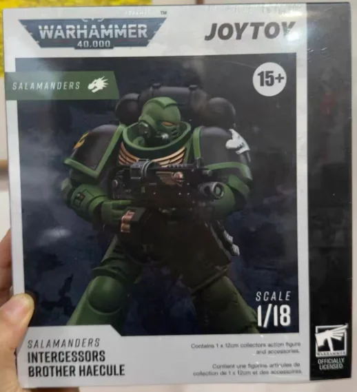 

В наличии Оригинальная фигурка JOYTOY Warhammer 40K Salamanders Intercessors Brother Haecule, масштаб 1/18, модель, подарок, игрушка
