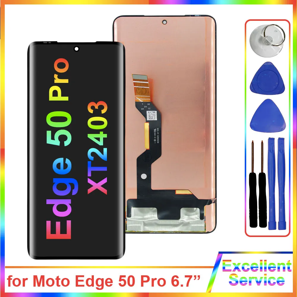 

AMOLED LCD for Motorola Edge 50 Pro XT2403 LCD Display Touch Screen Digitizer Replacement for Moto Edge 50 Pro XT2403-2 Display