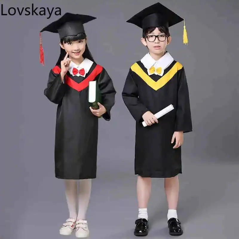 The new children dress show performances children's Dr. clothes hat Bachelor students graduation photo ceremony clothing