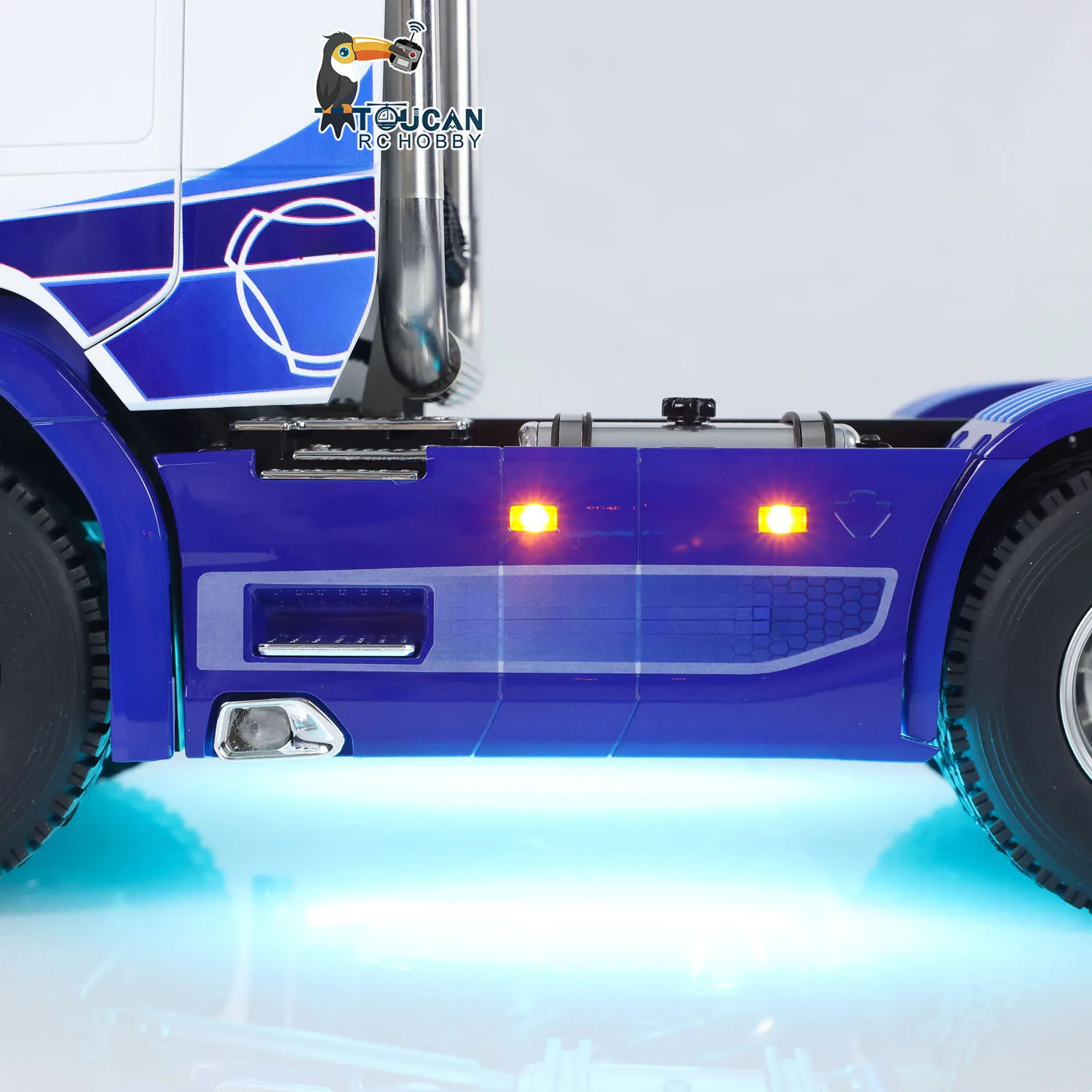 TOUCAN 770S 1/14 Remote Control Tractor Truck Flysky ST8 Radio 2Speed RTR Model 6x6 Metal Chassis Axle Lock RC Lorry Car Smoke