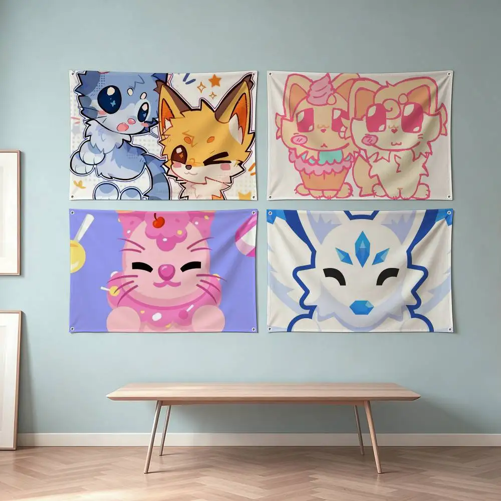 Adopts Me Game Pet E-Egg Flags Wall Hanging Tapestry Outdoor Garage Room Decorative flag Background Blanket