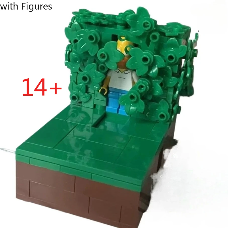 MINISO 2025 227 قطعة MOC بنة هومر دعم في الشجيرات تكنولوجيا الطوب عيد الميلاد هدايا ذاتية الصنع ألعاب الكبار