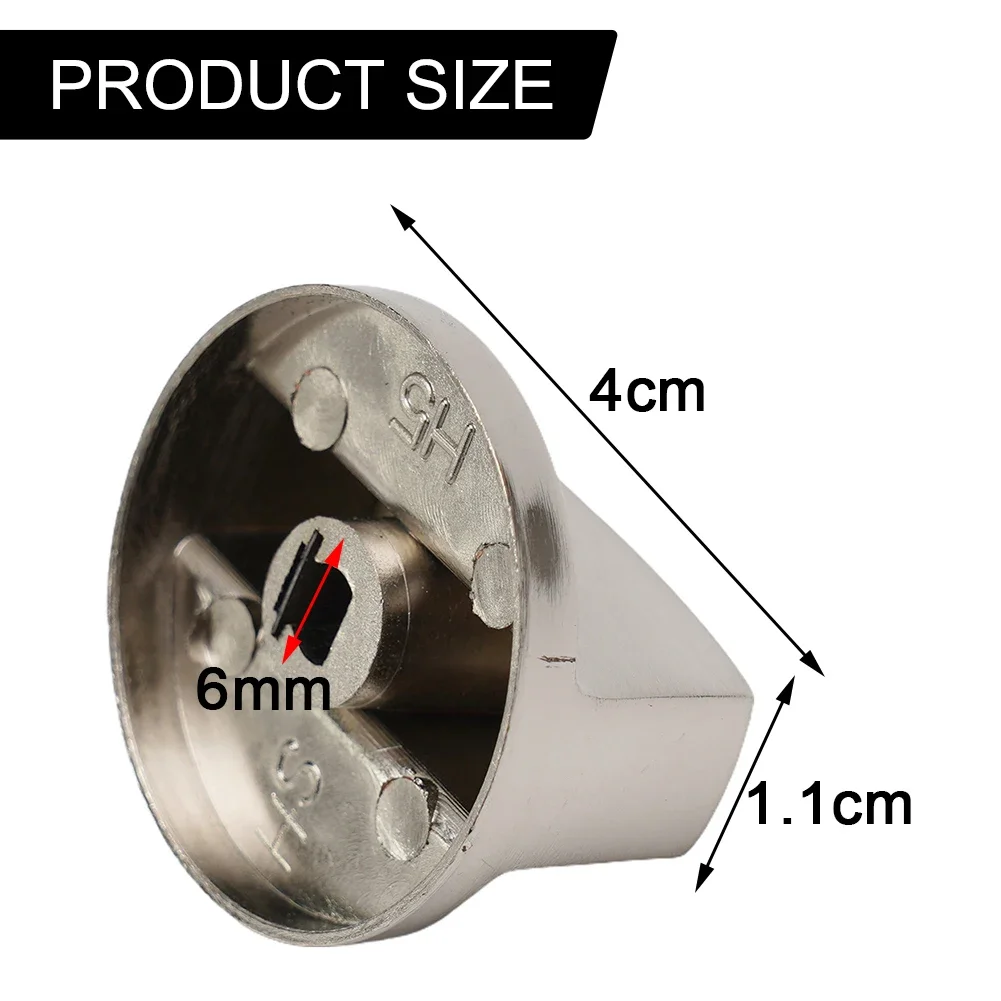 Perillas de Control para estufa de Gas, accesorio Universal giratorio de Metal, de repuesto para cocina, horno, 4 piezas