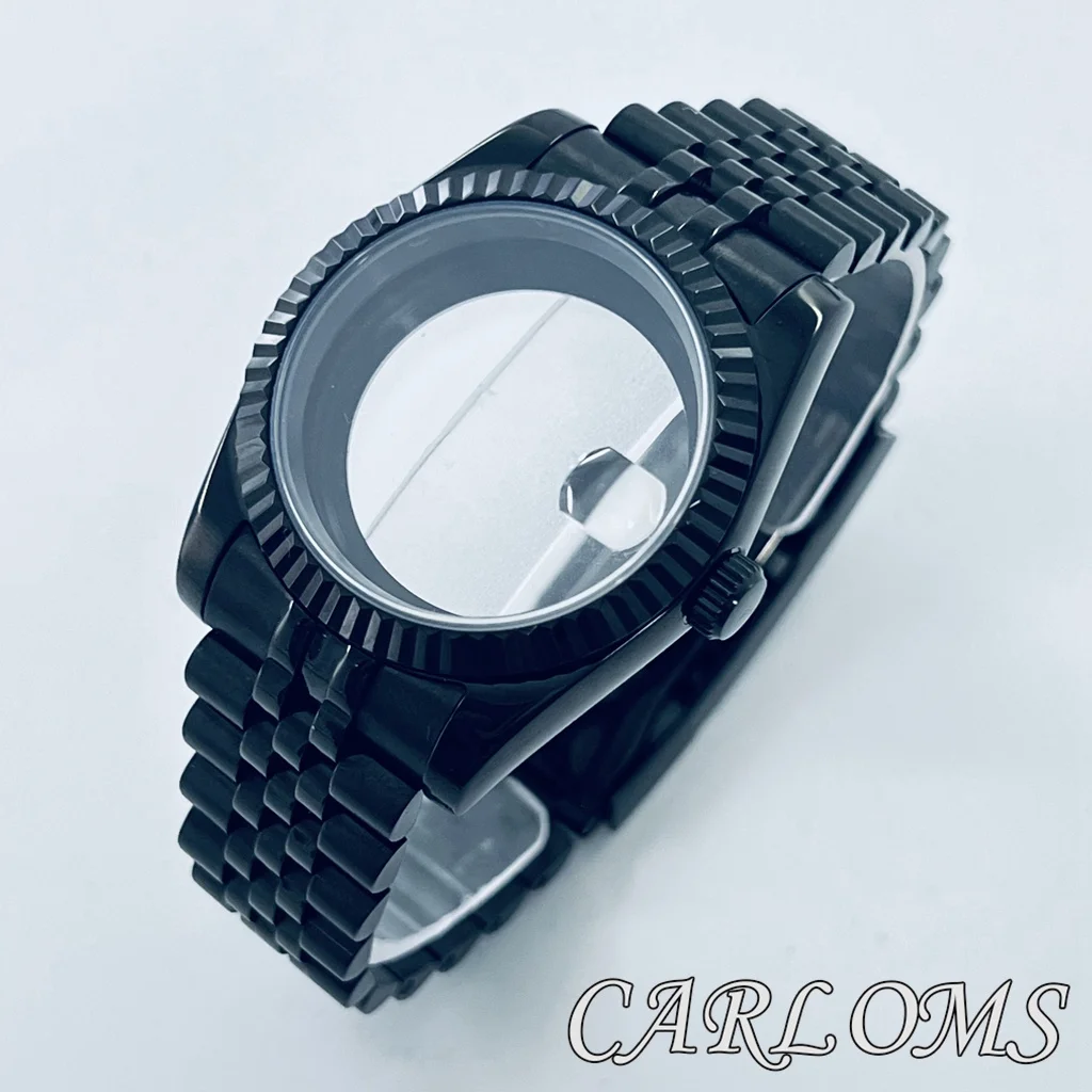 

Top Watch Parts Black 36mm 40mm ETA 2824 PT5000 NH34 NH35 NH36 NH70 NH72 4R35 Watch Case With Sapphire Glass 10ATM Waterproof