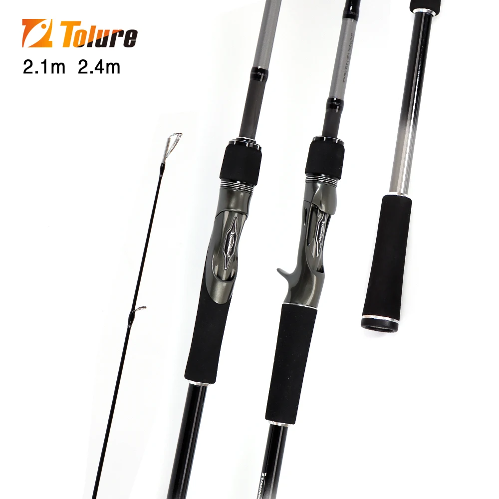 TOLU 2025 HY2 Lure Travel Spinning/Casting 2.1/2.4m 5 Sections Fishing Rod Lure Weight 7-35g MH Action For Carp Bass Fishing