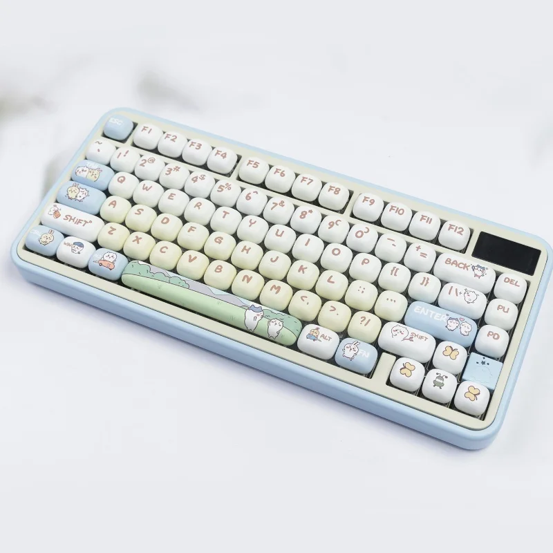 Pbt Keycaps 140 Keys Small  Eight Key Hat Mog Round Height  Cute Mac Heatsublimation For Gaming Mechanical Keyboard Keycaps