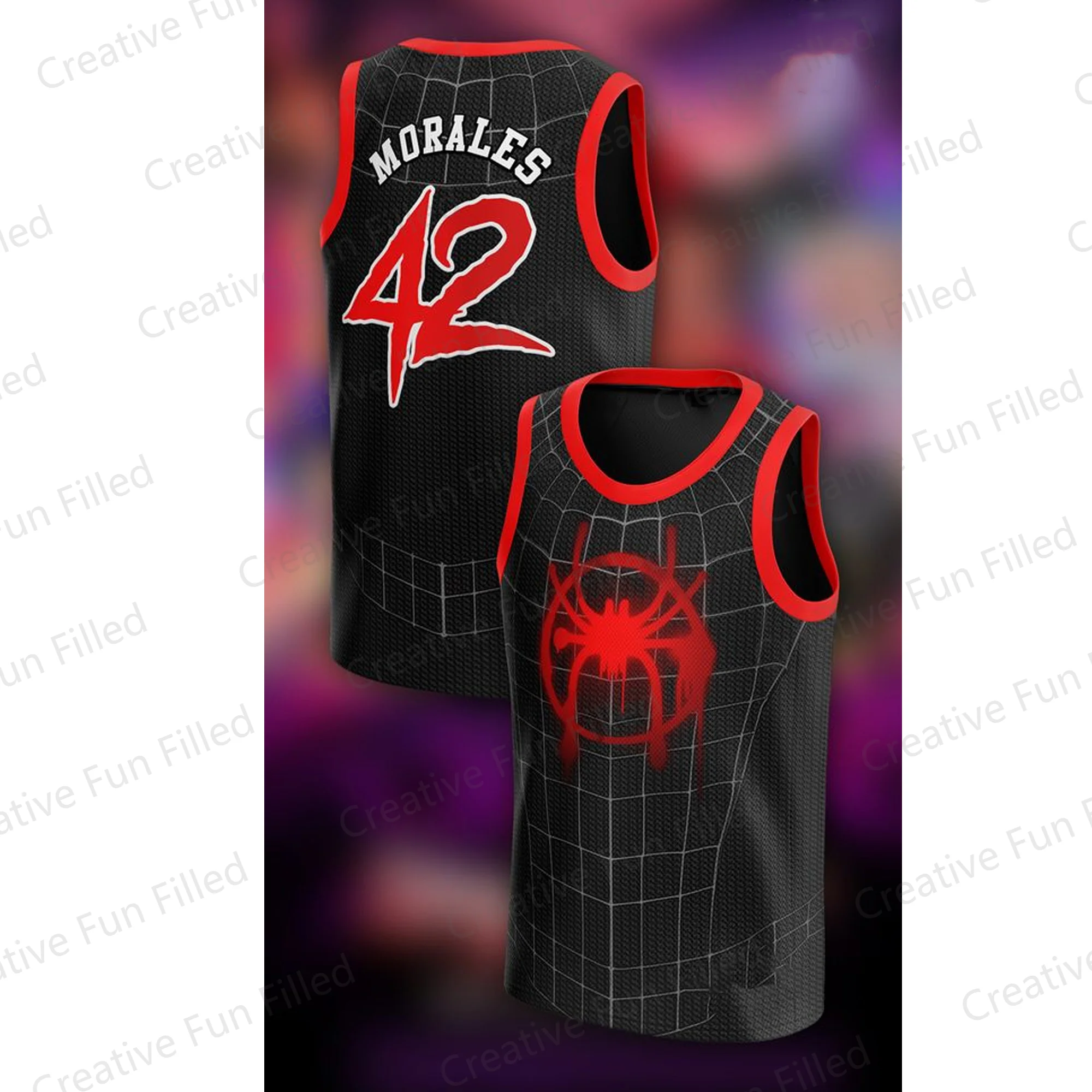 New Design 2024 Parker#15 Spider-Man Basketball Edition Vest Fans Kit Special Edition Jersey Training Uniform Basketball Jersey