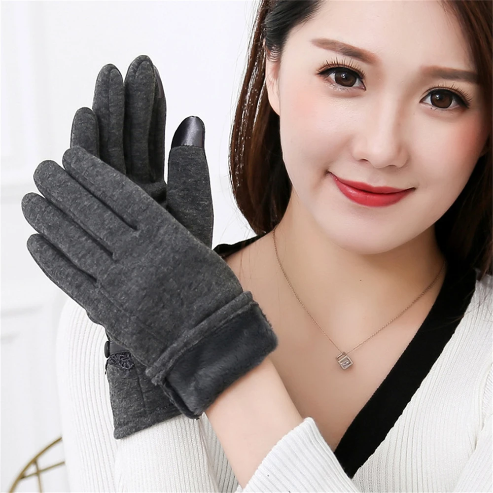 Cashmere touch screen gloves ms autumn/winter fashion fun outdoor cycling drive mobile game refers to the set of all HX-941