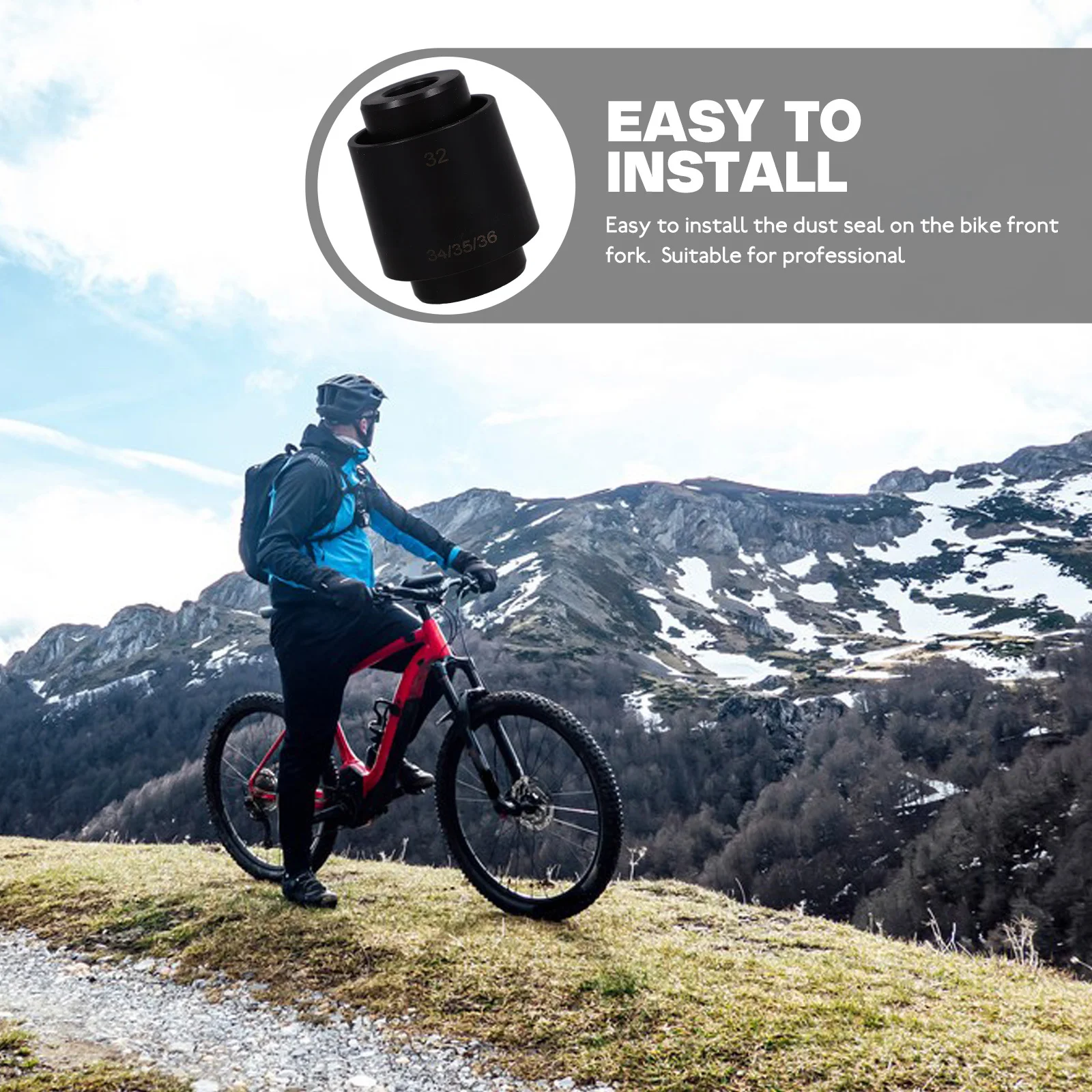 

1Pcs Dust Seal Installation Tool 4 in 1 Front Fork Oil Seal Driver Tool Bike Maintenance Mounting Accessory Bike Accessories