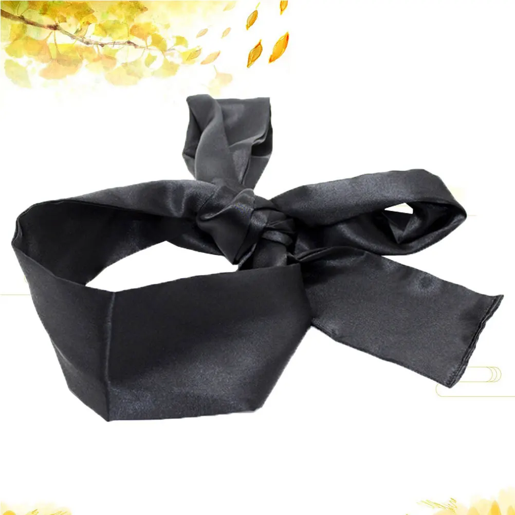 

Black Satin Blindfold Comfortable Sleep Mask Ribbon Eye Mask for Home Relaxation Satin Blindfold Band Blinder