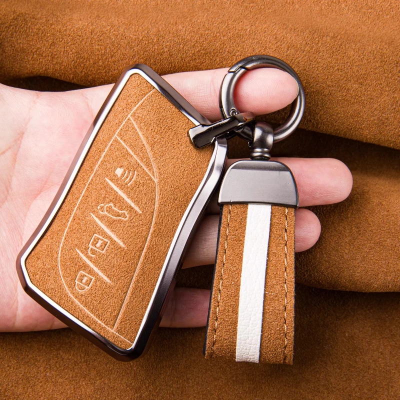 For Lexus GX460 RX TX500h GX550h LX600 LX500d LS500h Key Case High-end Suede Keychain