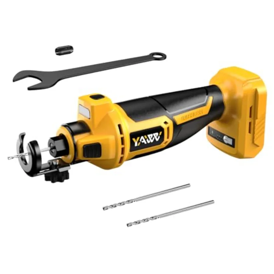 

Cordless Drywall Cut-Out Tool for Dewalt 20V Battery, 3 Speed Adjustable Brushless Rotary Saw with Up to 30000 RPM, Compact Spi
