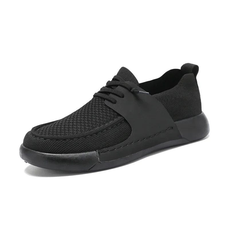

Men's motorcycle shoes breathable fly woven shoes cross-border plus size