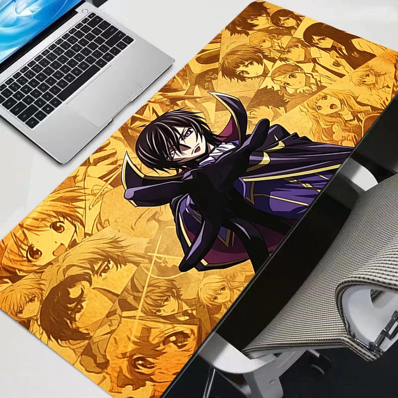 90x40cm Mouse Pad Gaming Laptop Mousepad Code Geass Anime Keyboard Mat Non-Slip Office Computer Mousepad Game Extended Desk Mat