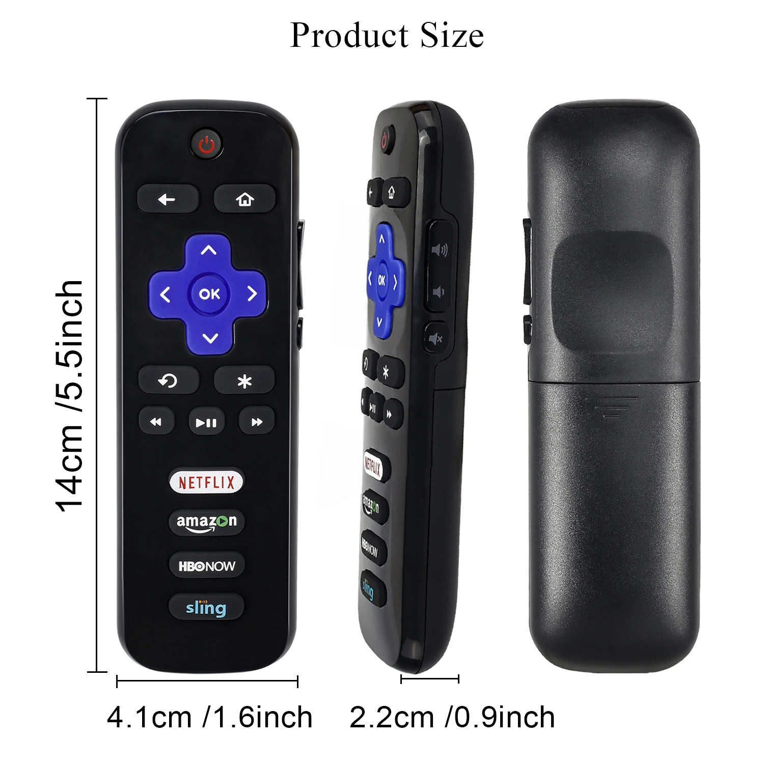 Uso remoto universale per Sanyo per Roku TV RC280 55 up120 32 s4610r 50 fs3750 32 fs3700 32 fs4610 sostituzione del Controller utilizzare direttamente