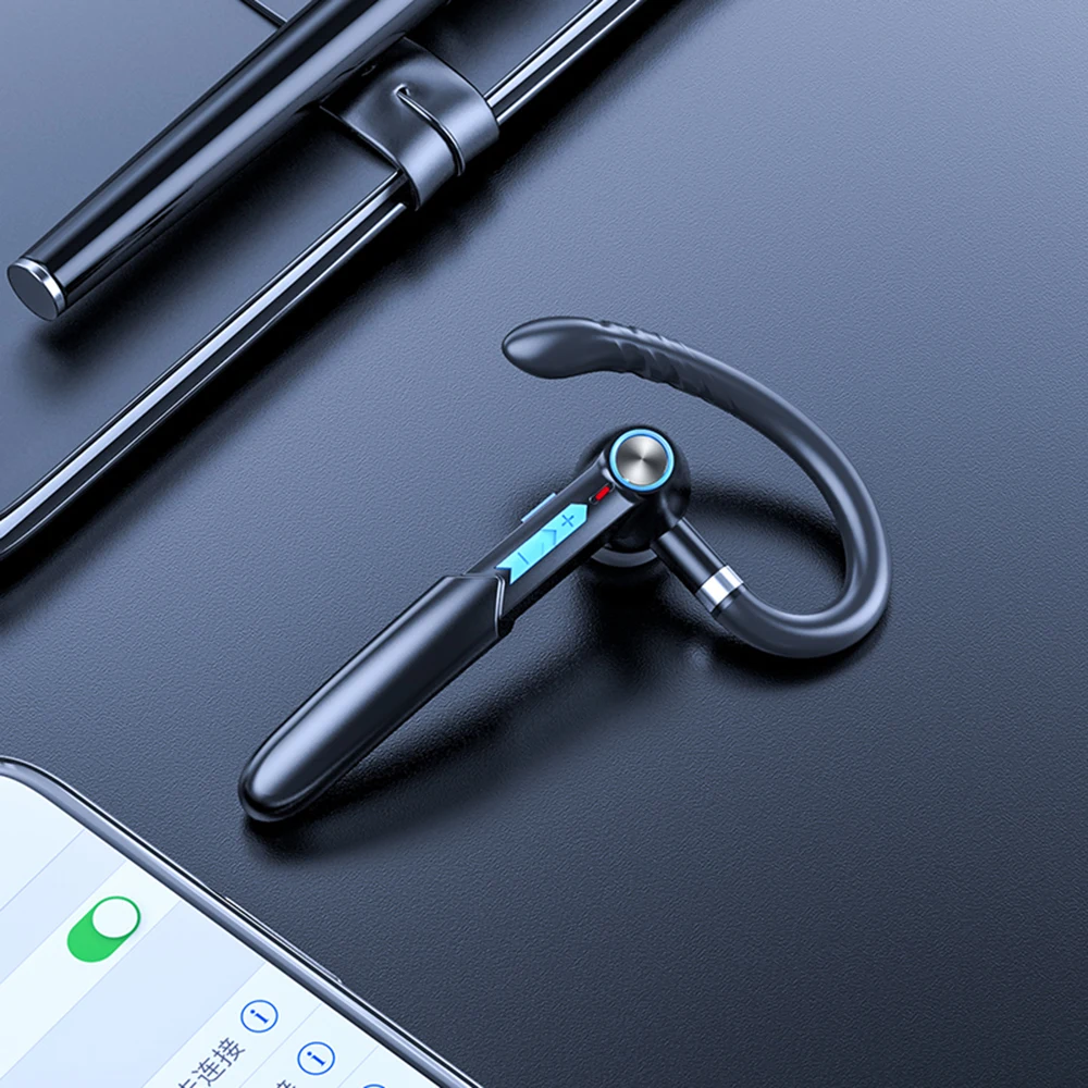 Graphene Diaphragm Fingerprint Touch 5.0 Bluetooth-compatible Headset  Wireless Noise Reduction Earphones 270° Rotation With Mic