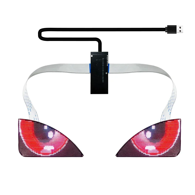 Blinking Eyes LED Display Panel  Eagle Eyes Winking Screen APP Programmable LED Eye Display Sign for Car Backpack Eye LED Screen