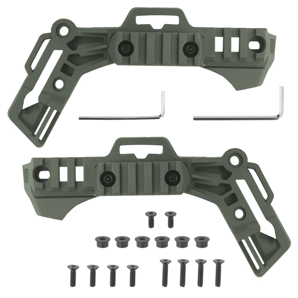 Trilho de guia lateral para capacete, trilho de montagem de capacete de nylon, trilho lateral para capacete de combate profissional, acessórios para capacete wendy