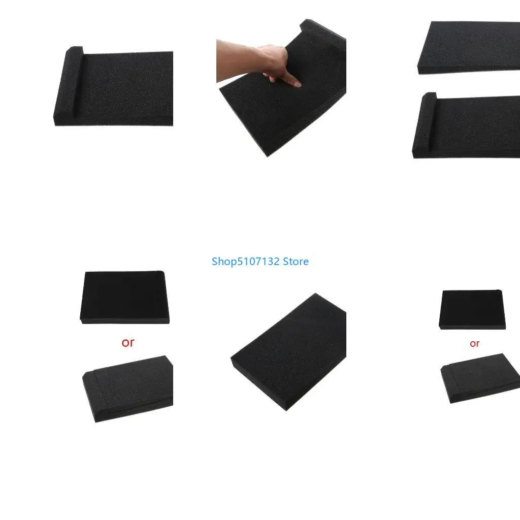 87HD 300x200x45MM Black Sponge Studio Monitor Speaker Acoustic Isolation Foam Avoid Disturbing Resonances Pads Spare Parts