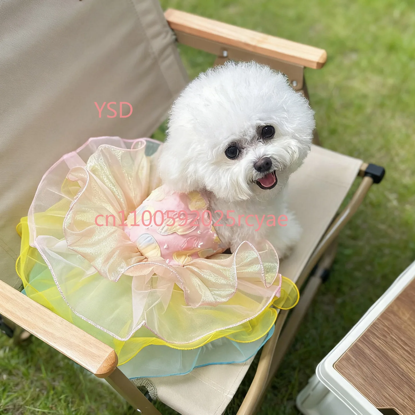 

Spring Summer Pet Gilded Wedding Princess Dress For Small Dogs And Cats