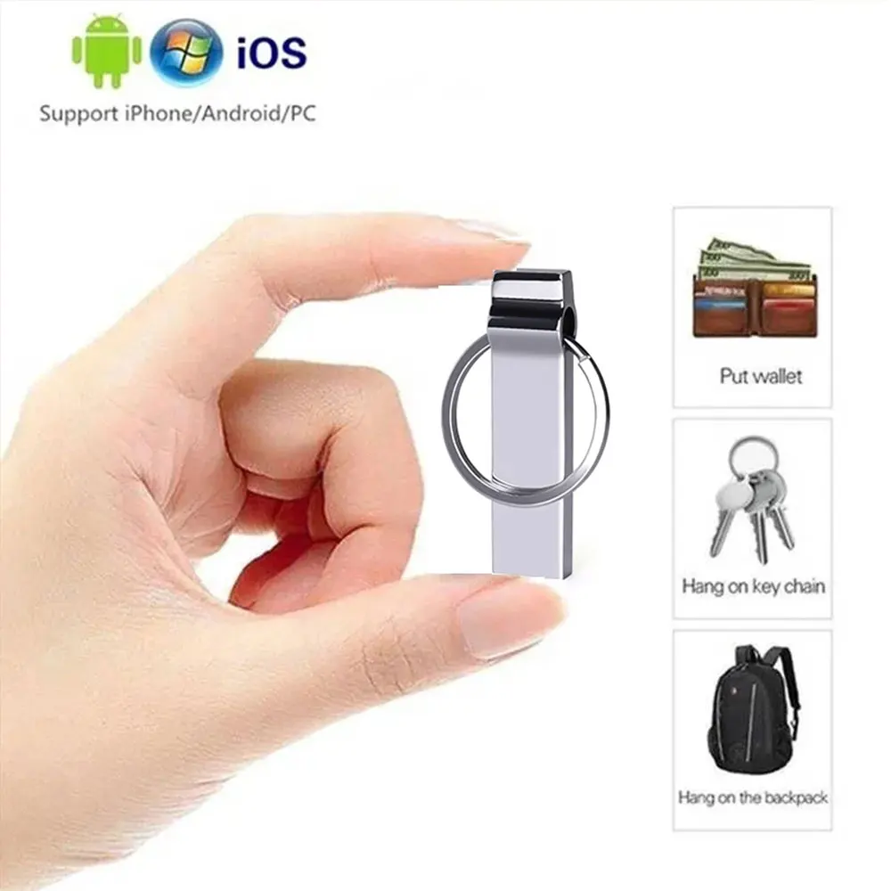 Key Ring USB Flash Drive 4GB 8GB 16GB 32GB Pen Drive 64GB Memory Stick Flash Disk 128GB 256GB Pendrive 2.0 memoria usb stick