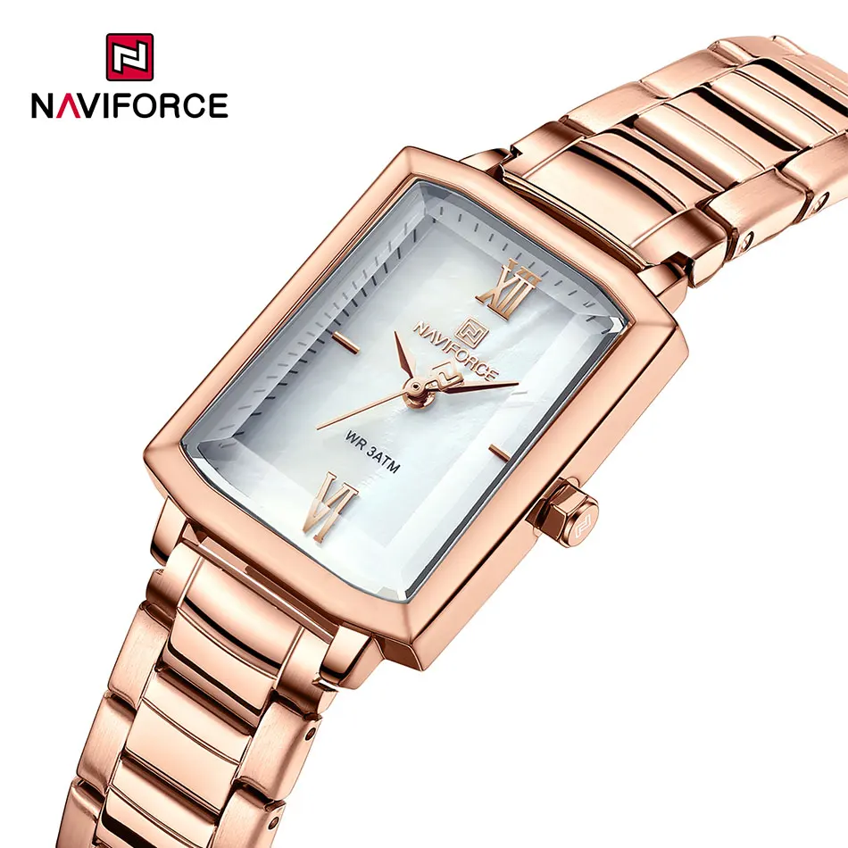 

NAVIFORCE Women's Wrist Watches Luxury Top Brand Women Quartz Watches Clock Stainless Steel Casual Wristwatch Relogio Feminino