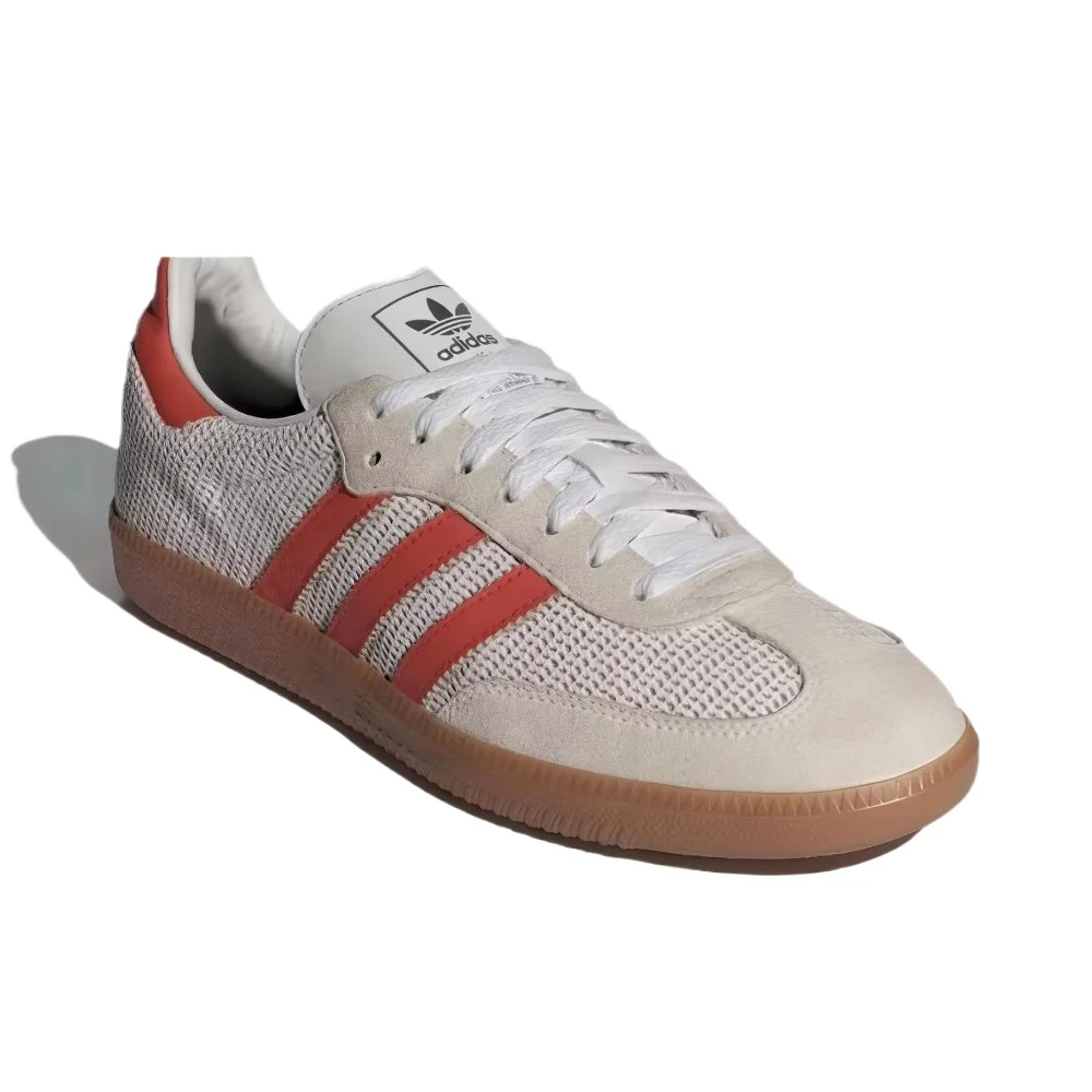 Adidas Originals Samba OG Women and Men White-red on The Mesh Low Top Non-slip German Training Skateboarding Shoes IG1380