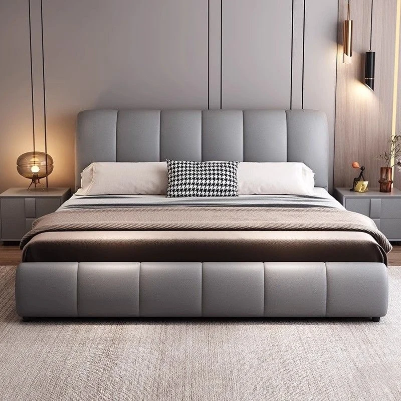 Moderne, eenvoudige leren dubbele stijl, lichte luxe