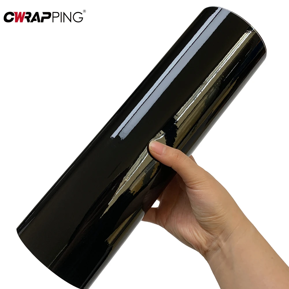 سيارة لاصقة الفينيل الهواء الإصدار بولي كلوريد الفينيل لامعة الأسود سيارة التفاف الفيلم مقاوم للماء الدراجات النارية ملصق لضبط اكسسوارات السيارات #4