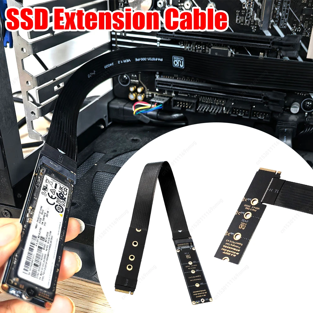 

M.2 NVME Extender M.2 NVMe SSD Extension Cable M.2 SSD PCI-Express 4.0 X4 M Key Extender for M.2 2230 2242 2260 2280 SSD