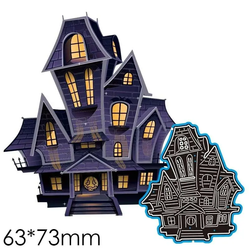 

Хэллоуин Замок Металлические штампы DIY Альбом Бумажное ремесло Тиснение Трафарет