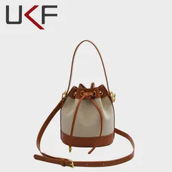 UKF 2024 Small Knitting Hand Bucket Bags for Women Trend Shoulder Crossbody Bag Female Designer Luxury Purses and Handbags Bolas