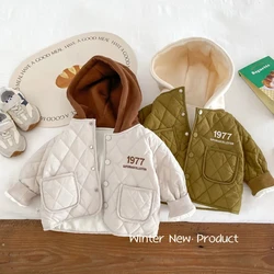 Children's Hooded Thickened Cotton Jacket Winter 2024 Nw Fashion Boys and Girls Baby Cotton Jacket