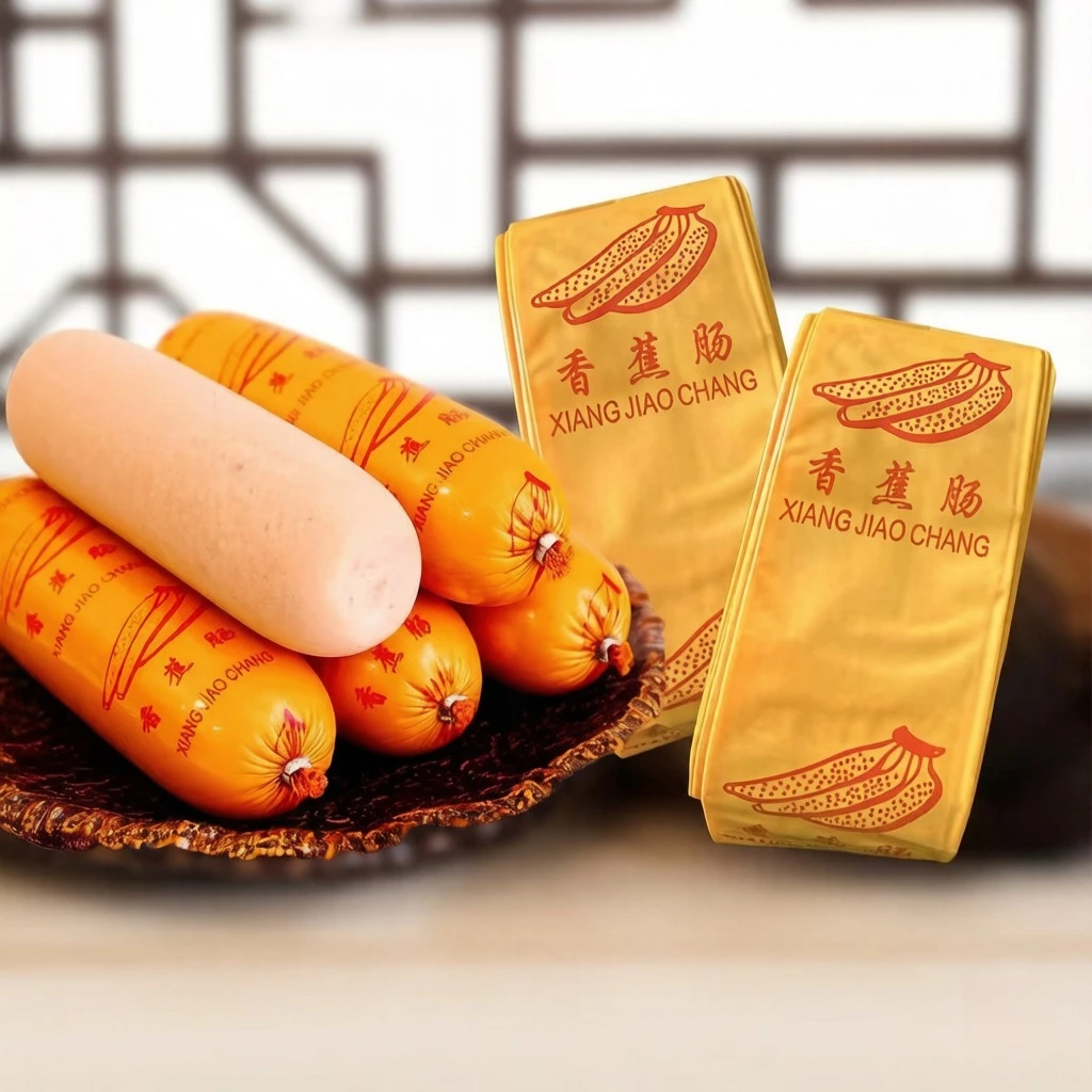 Width 50mm Banana Plastic Sausage Casing 1-5 Meters Yellow Shells for Sausages Meat Grinder Machine Meat Packing Kitchen Tools