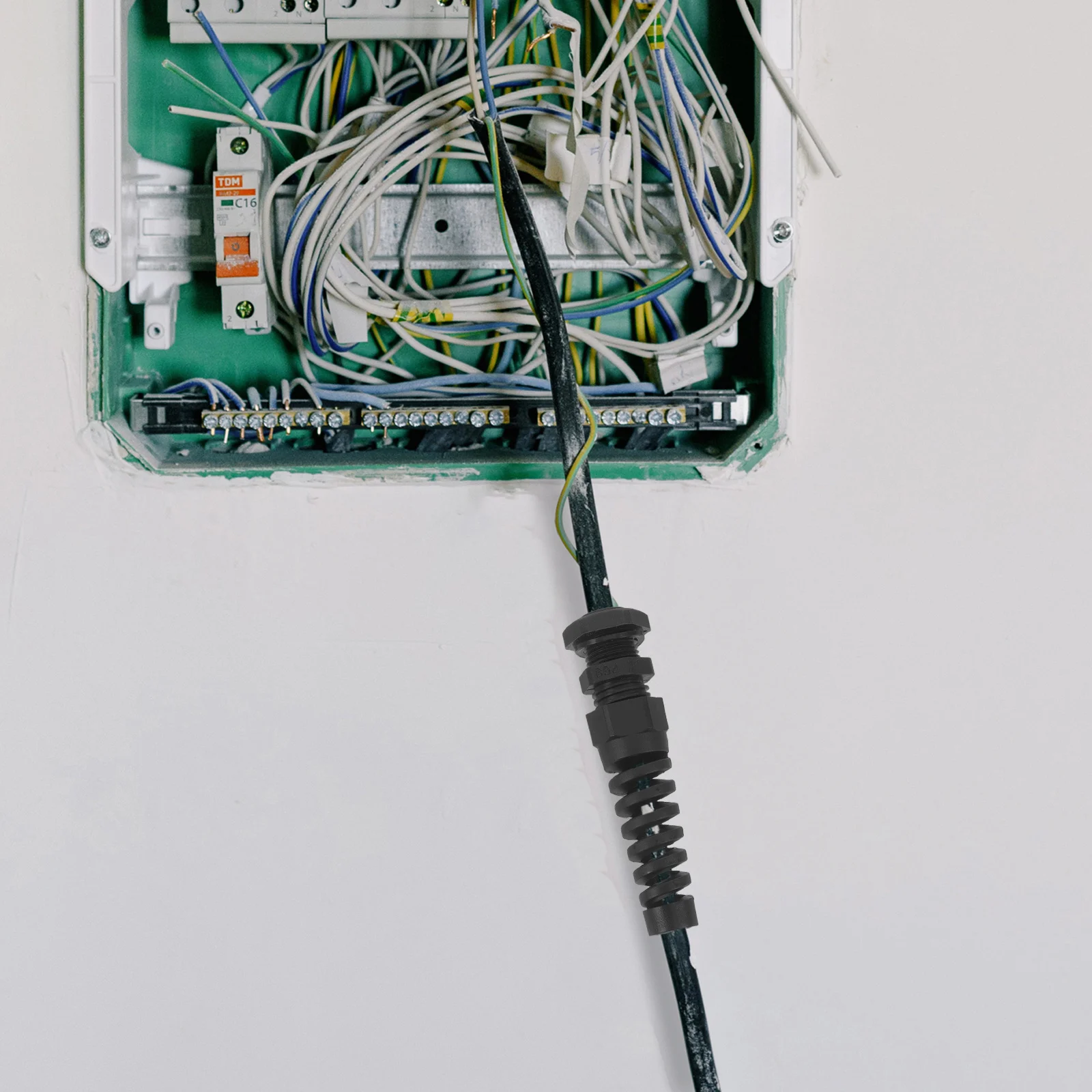 

10Pcs Cable Anti Bend Joint Durable Waterproof Gland 4-8mm Wire Thread Twist Resistant Industrial Outdoor Use Nylon Cord Joints