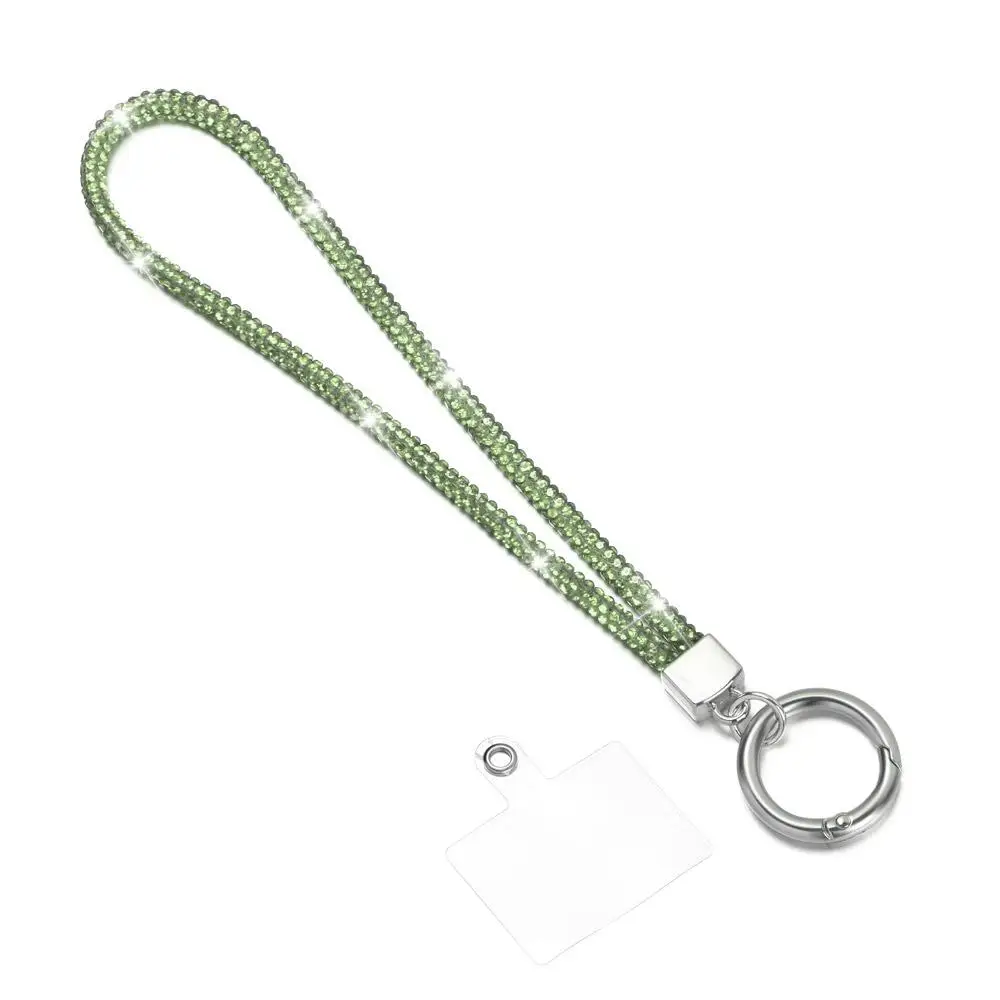

Fashion Bling Bling Keychain Crystal Anti-lost Rope Wrist Straps Rhinestone Phone Lanyard Hanging Cord