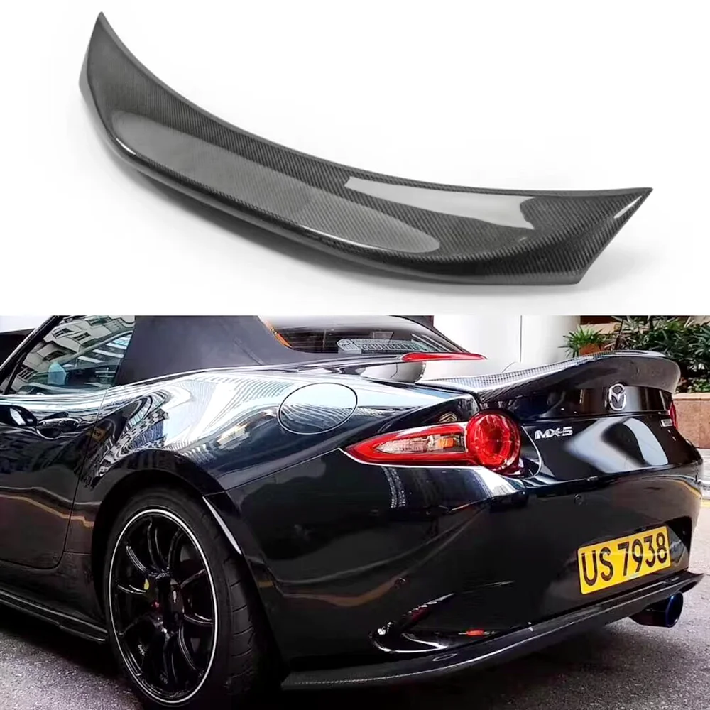 

For Mazda MX5 Miata ND RF LMS Style FRP Fiber Glass Unpainted Duckbill Spoiler Trunk Wing Lip Racing Accessories Tuning Trim