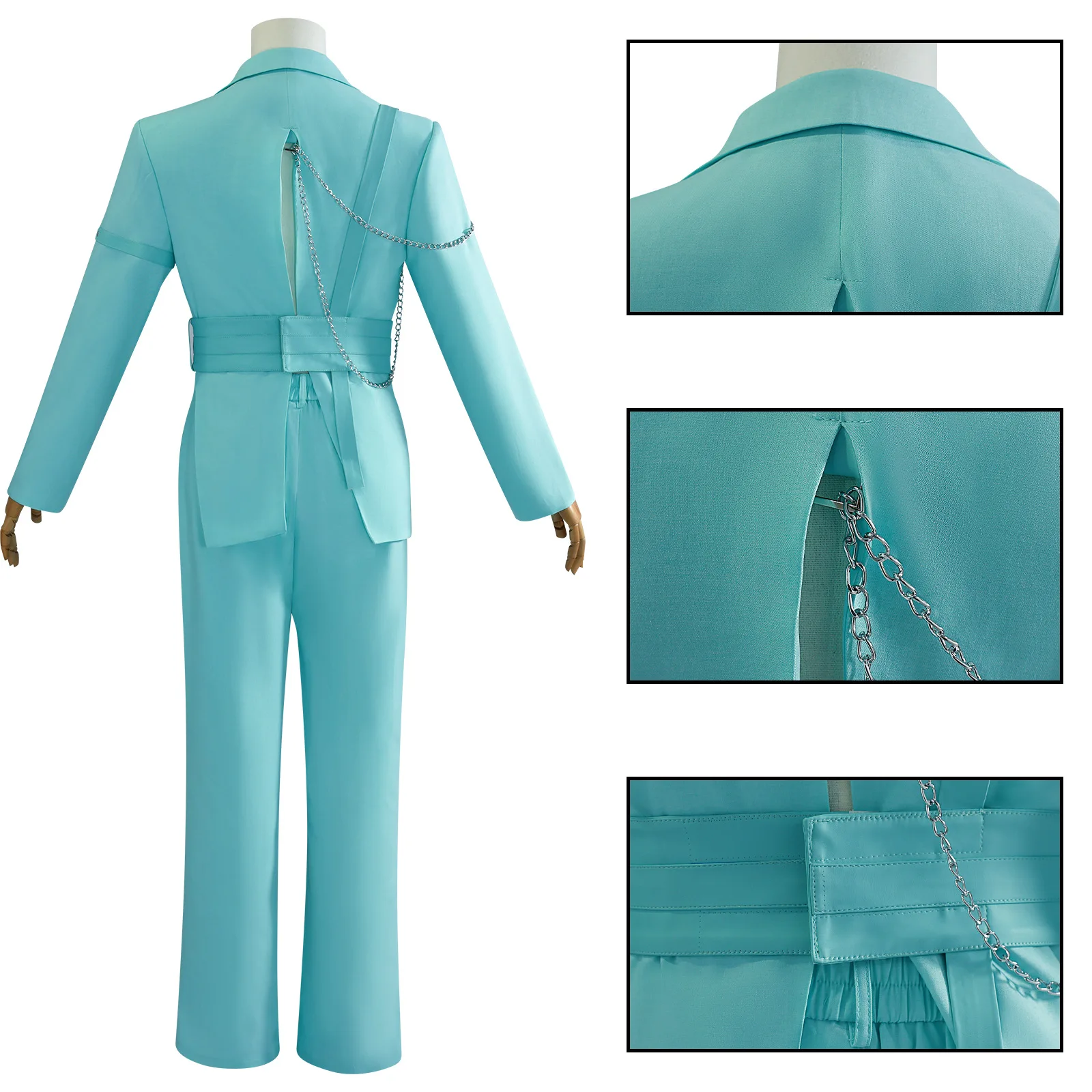 Luka R7 Blue Stage Suit Cosplay Full Set Costume Outfit for Men Halloween Carnival Party Performance Deluxe Cos Convention - view 5