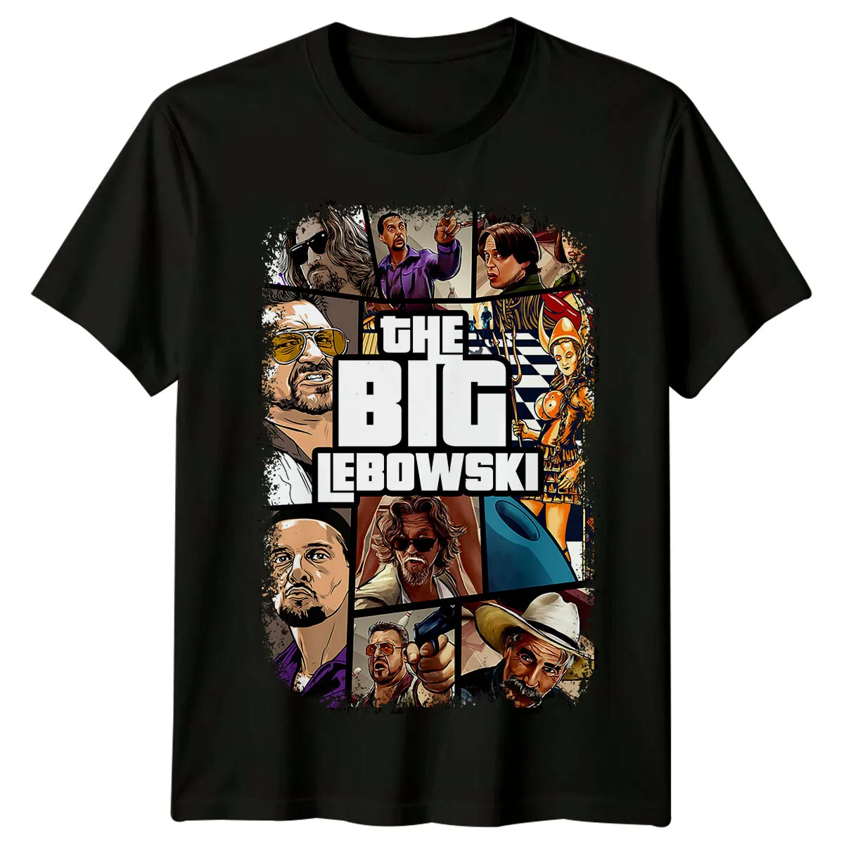 Футболка в стиле постер фильма «Большой Лебовски (1998)» в стиле ретро, классическая футболка унисекс, спортивная одежда, мужские топы, мужская верхняя одежда