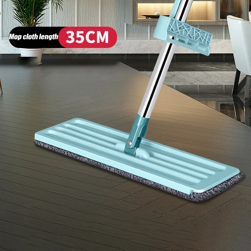 Squeeze Mop Flat Floor Household Cleaning Plus Large Head No Hand Wash Dry Wet Mop Magic Pool Brush Cleaning Tool Garden Hotel